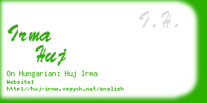 irma huj business card